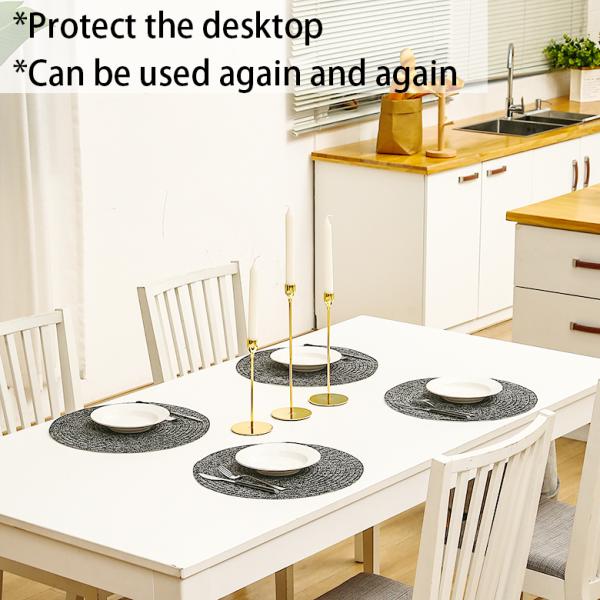 Kitchen Room Space Luxury Golden Waterproof PVC Round Christmas Dining Table Place Mats
