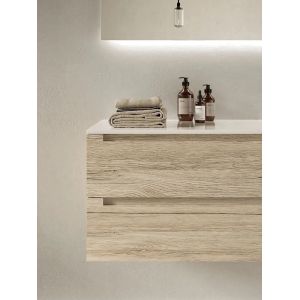 Cheap Modern Wood Grain Bathroom Vanity Double Sink Bathroom Cabinet Customized wholesale