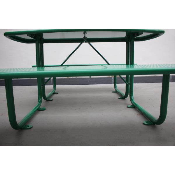 Waterproof Rustproof Outdoor Picnic Tables Perforated Steel Material For Park