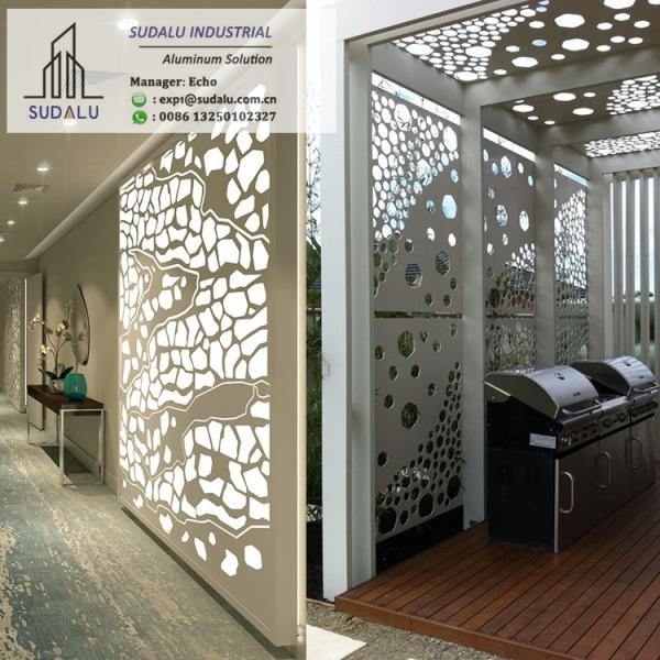 SUDALU Metal Interior Decorative Divider Screen Panel Aluminum Partition Perforated Panel