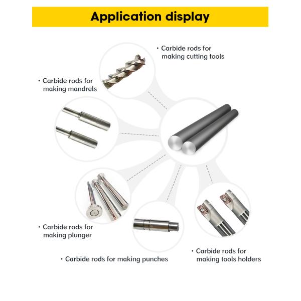 YL10.2 Dia 1.0mm 1.5mm 2.0mm Ground Cemented Carbide Rod Customized