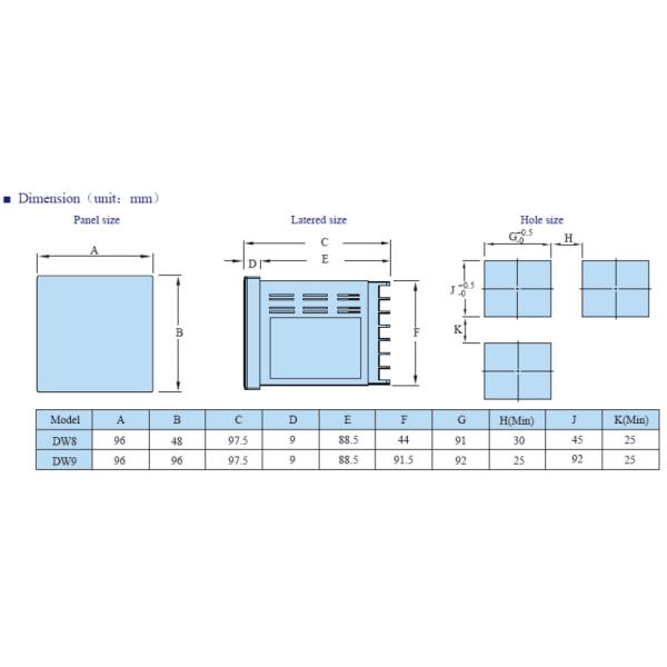 DW Multifunction Electrical measuring meter Digital panel meter RS485 2 Loop Alarm Industrial