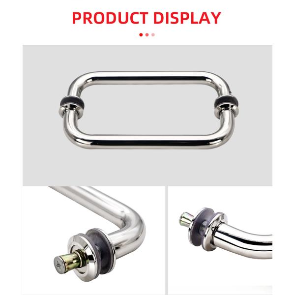 Customizable Flat Glass Door Double Sided Glass Door Pull Handles