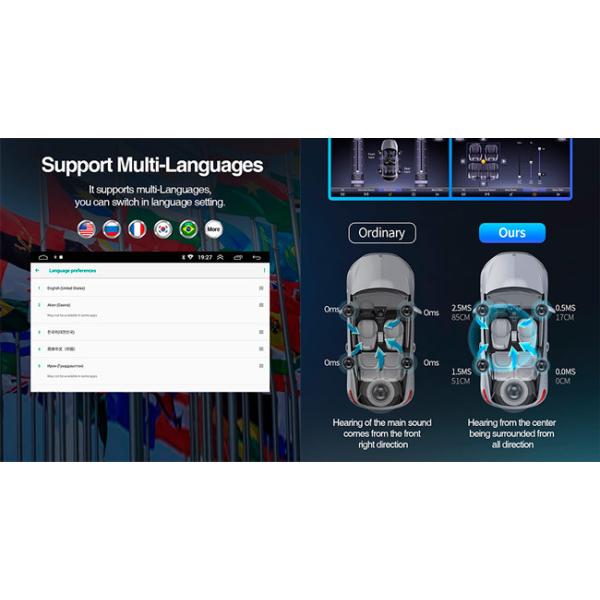 OEM Car Android System 9 Inch 1280x720 BT GPS Car Radio Android Auto Carplay