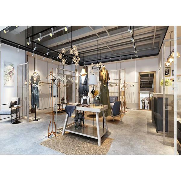 Wall Mounted Commercial Clothing Racks , Boutiques Retail Clothing Display