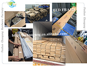 Twin Size Metal Slatted Bed Base For Home / Hotel Mattress Easy Assemble