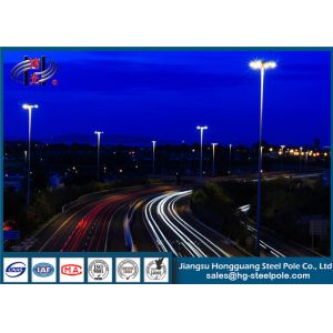 Cheap GR65 Solar High Mast Light Pole 4 Mounting Bracket Flange Connection wholesale