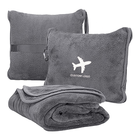 Custom Logo Embroidery Travel Blanket and Pillow Set for Comfortable Airplane Travel