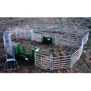 8x8 Galvanised Steel 5 Bar Livestock Fence Panels
