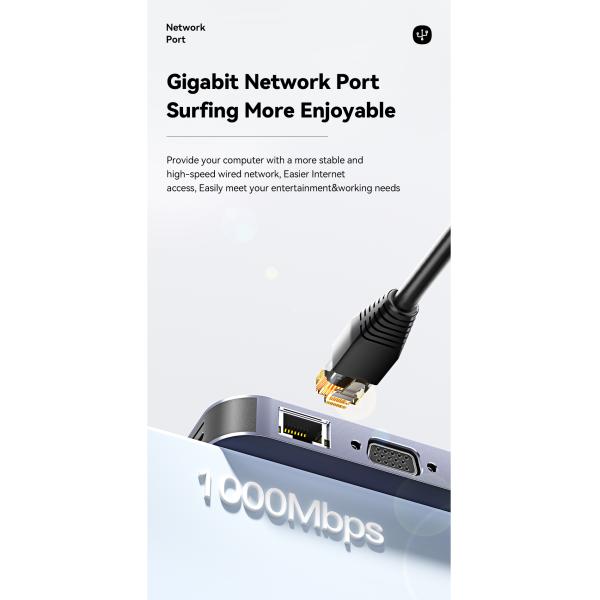 11 In 1 Usb C Hub PD 100W Fast Charging 5Gbps 32GB SD Card 10 Ports