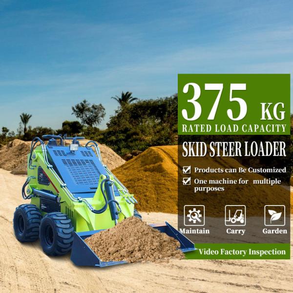 FREE SHIPPING Mini Wheel Loader Small Cheap Skid Steer Loader with Bucket Different Attachment