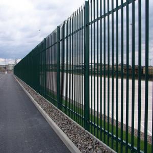 China Hot dipped galvanized security steel  D type W type palisade fencing on sale