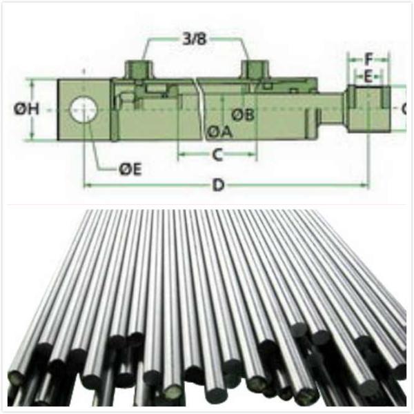 Standard Welded Hydraulic Cylidners Piston Chrome Rod Double Acting Lifting