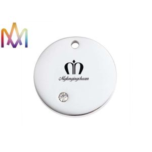 China 18mm Diameter Round Disc Charm With Diamond on sale