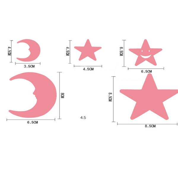 Amazon 3CM luminous star wall stickers bedroom sofa fluorescent plastic decorative painting PVC sticker