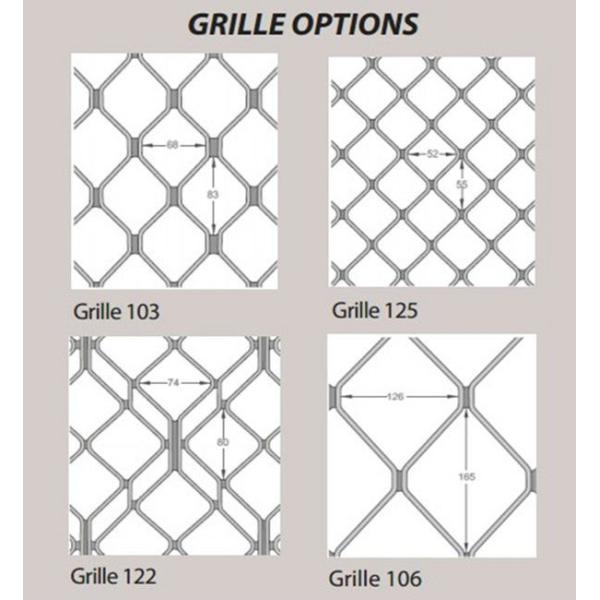 Powder Coated Aluminium Extrusion Profiles Amplimesh 40*40mm Holes and 4mm / 5mm Wire