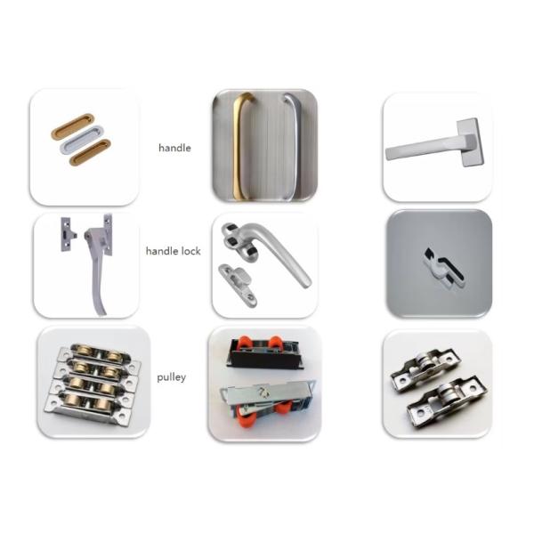 Wooden UPVC Casement Doors 60 Series UPVC Profile Glass Doors