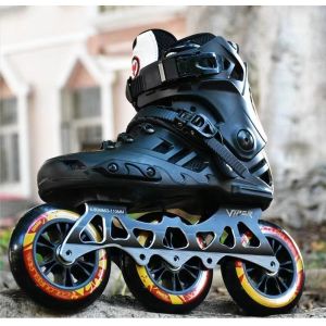 China 4 Wheels Black Outdoor Sports Products 2 In 1 Roller Skates PU Material on sale
