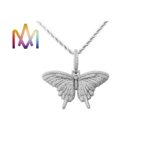 27g Fadeless Butterfly Pendant Cubic Zirconia Necklace