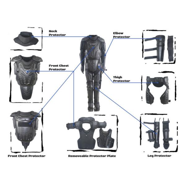 Police Riot Gear Anti Riot Armour With Stab Resistant Shock Resistant
