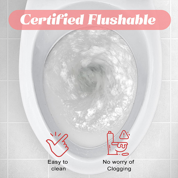 China wipes factory 100% Plant fiber Chamomile Flushable Feminine Wipes