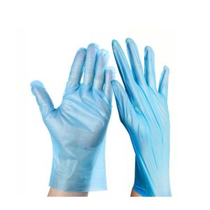 Cheap Kitchen Household Disposable Blue Vinyl Gloves Food Grade wholesale
