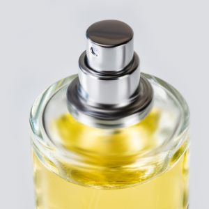 Cheap 50ml Clear Short Round Glass Perfume Spray Pump Frosting wholesale