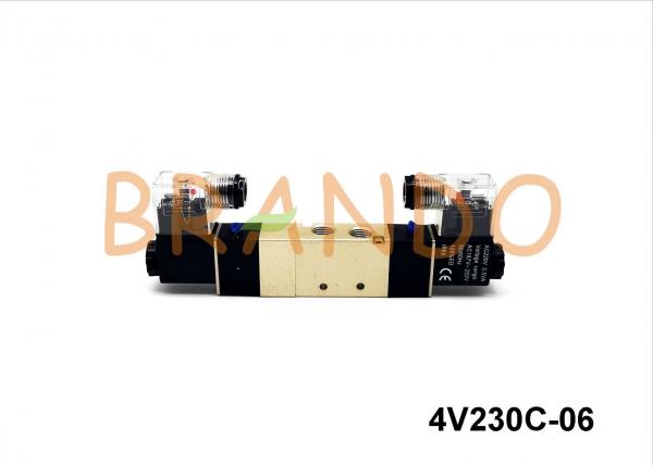 Quality 0-8 Bars 5 / 2 Double Electric Solenoid Valve 4V230C-06 For Pneumatic for sale