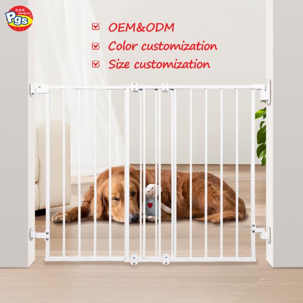 EN1930 Extendable Pet Safety Gate , Multiscene Iron Gate For Stairs