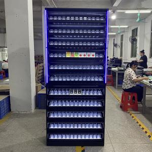 China Metal Cigarette Cabinet Stand Cigarette Rolling Machine Tobacco Display Rack For Smoke Shop Supermarket on sale