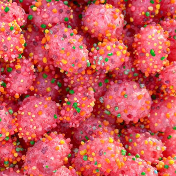 Freeze dried chewy candy product display