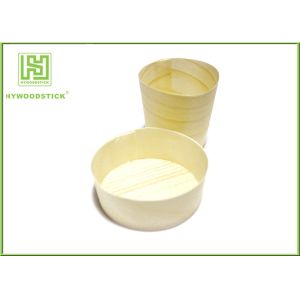 Cheap Disposable Pine Wooden Round Cup Mini Dessert Cup wholesale