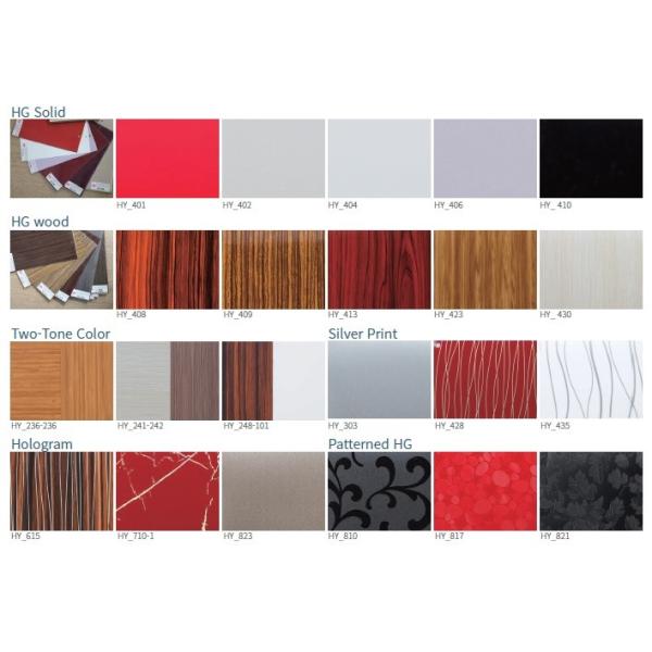 Embossed 0.4mm PVC Furniture Film For Cabinet Cover , ROHS Listed