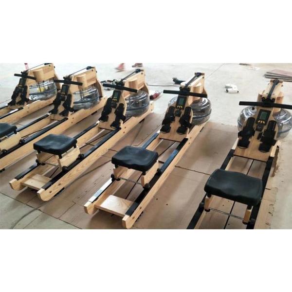 Commercial Cardio Deluxe Wooden Water Rower Rowing Machine For Gym