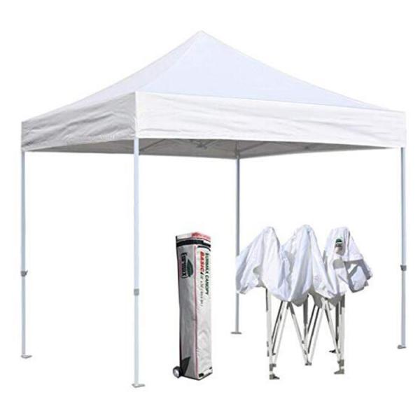 Printed Gazebo Marquee Tent White Color Strong Framework With Sunshade Cover