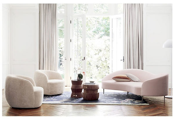 Gold Base Living Room Sectional Sofa Nordic Modern For Hotel Villa Apartment