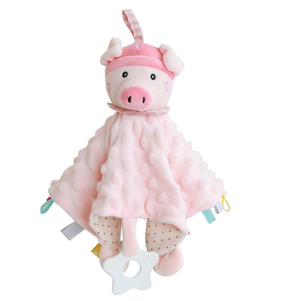 Cotton Cartoon Saliva Plush Toy Non Shedding Animal Shaped Plush Baby Saliva Towel