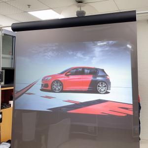 China High Contrast Natural Black Self-Adhesive Rear Projection Film for shop window display on sale