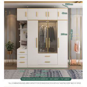 MDF Panel Bedroom Closet Furniture Almirah Cloth Combination Designs