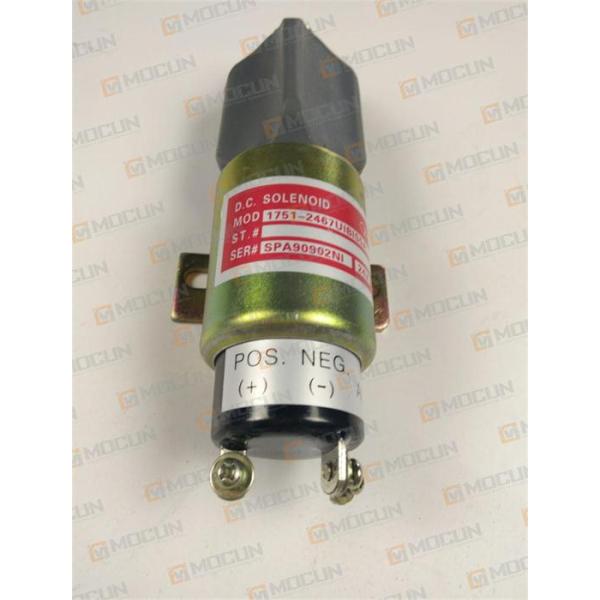Excavator Diesel Engine Stop Solenoid Valve , 24V Diesel Fuel Shut Off Solenoid Valve 1751-2467UIB1S5A
