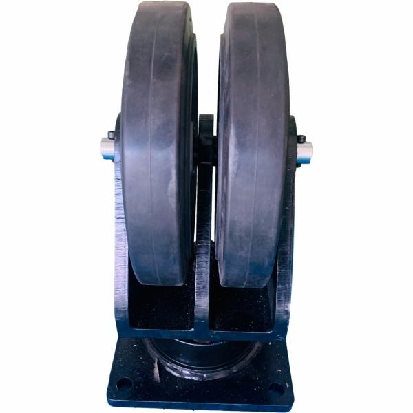 2 Ton AGV Industry Rubber Caster Wheels Heavy Duty Twin Wheel Swivel Casters
