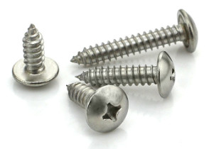 China Mushroom Head Self Tapping Metal Screws Stainless Steel Bright Surface on sale