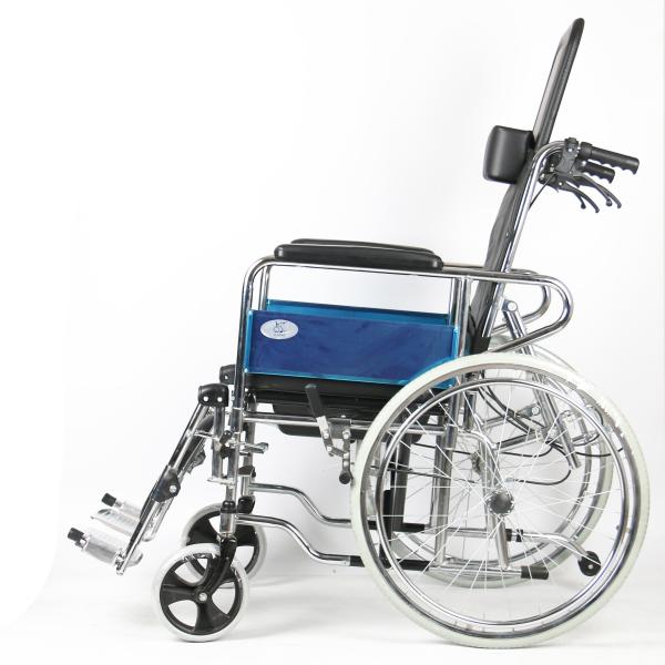 Full Lying Multifunctional Folding Steel Wheelchair With Toiletable Medical Chair