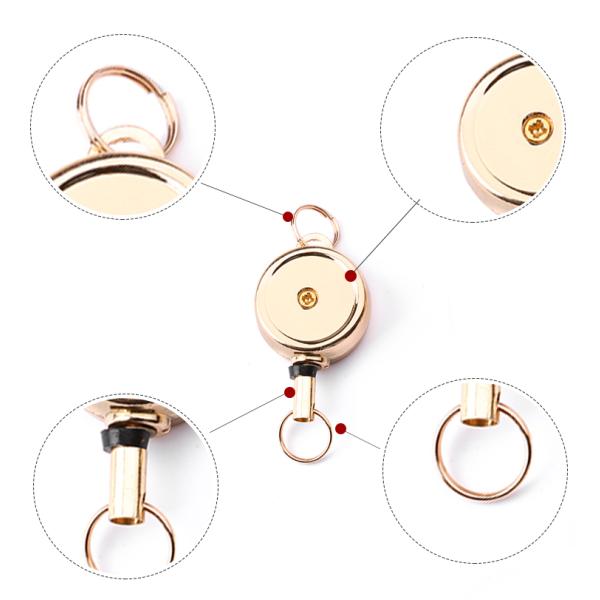 Deyi Retractable Metal Badge Reel Swivel Alligator Clip Students, Teachers, Office Worker