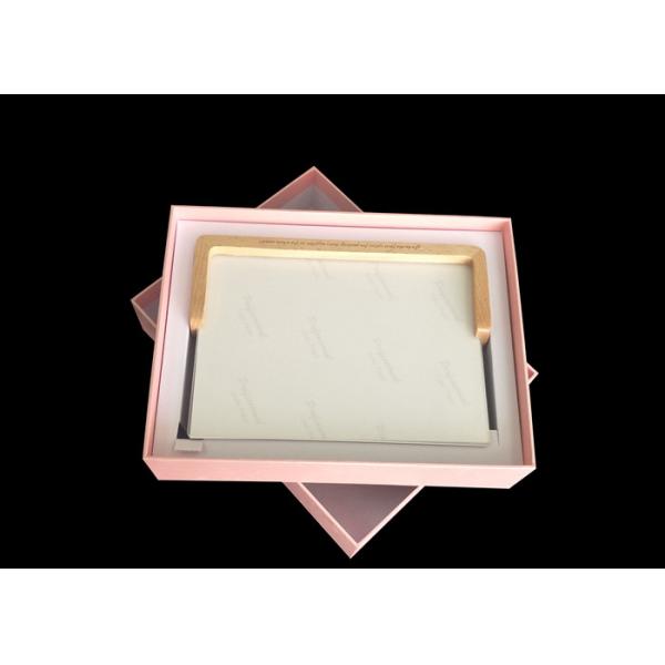 Elegant Pink Lid And Base Boxes , Customized Size Cardboard Gift Boxes For Album
