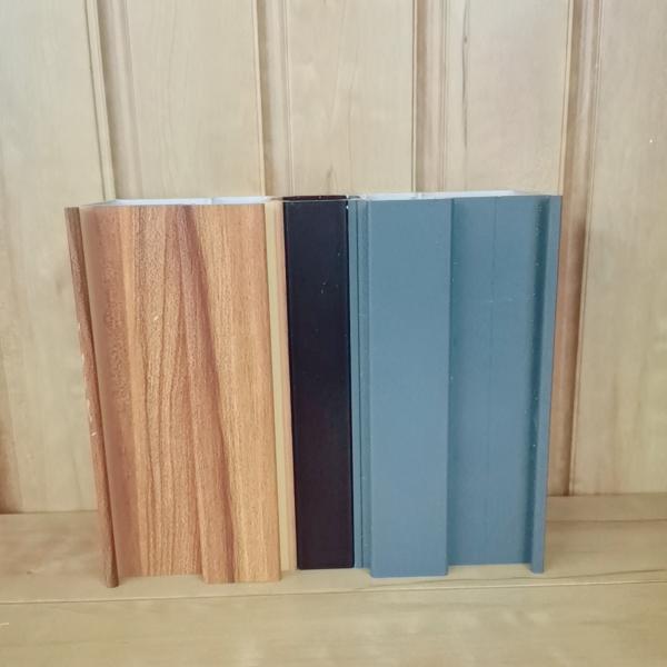 Wooden Color Tempered Glass Aluminum Awning Window Top Hung