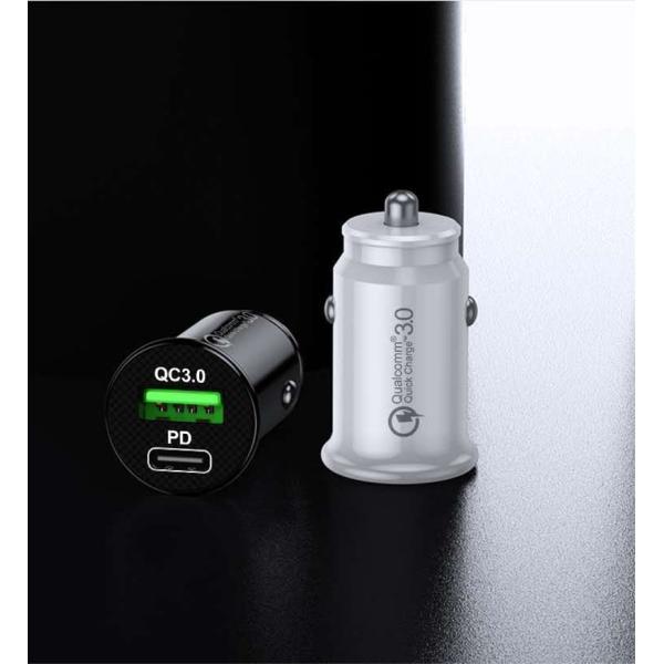 18W 20W Fast Charging QC3.0 PD Mini Car Phone Charger