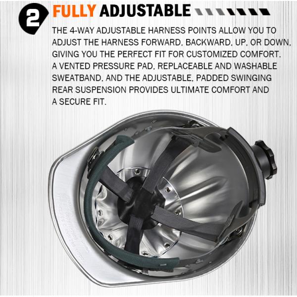 Aluminium Personal Safety Equipment , Electrical Safety Helmet Adjustable For Welding