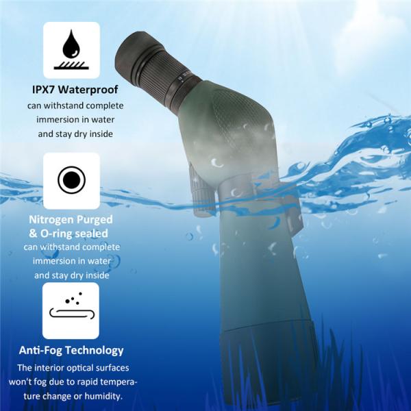 15-45x60 Monocular Spotting Scope , Monocular Telescope For Bird Watching