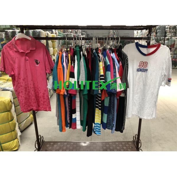 Korean Style Used Mens T Shirts Short Sleeves Cotton / Polyester Material For Summer